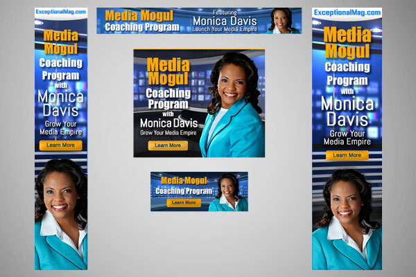Web Banners for Media Coach Monica Davis